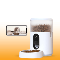 Smart pet feeder for automatic feeding, portion control and remote pet care management