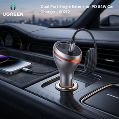 UGREEN Dual Port Single Extension PD 84W Car Charger | 60712 - Bestways Smart - home Solutions