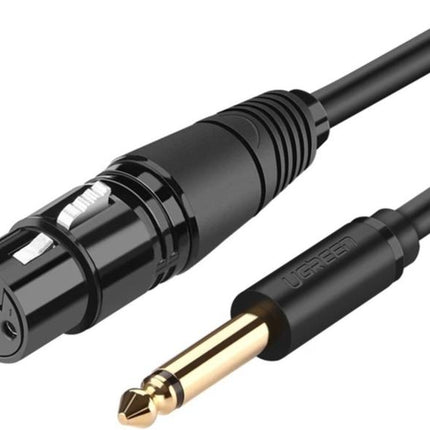 UGREEN 6.35mm Male to XLR Female Microphone Cable Black AV131