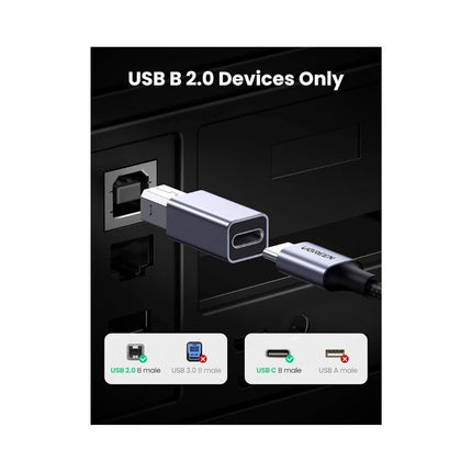 UGREEN USB-C to USB-B Printer Adapter US382 – view 2