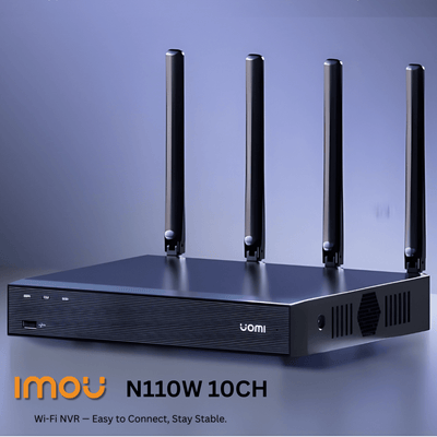 10CH Network Video Recorder (NVR) | Wi-Fi Security System | Smart Surveillance | Remote Monitoring