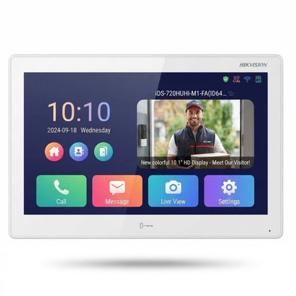 شاشة انتركم هيكفيجن IP أندرويد 10.1 إنش تعمل باللمس – DS-KH9510-WTE1