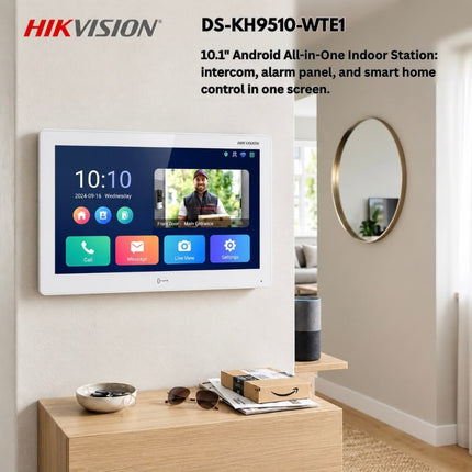 شاشة انتركم هيكفيجن IP أندرويد 10.1 إنش تعمل باللمس – DS-KH9510-WTE1