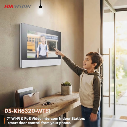 شاشة انتركم هيكفيجن IP ذكية 7 إنش تعمل باللمس – DS-KH6320-WTE1