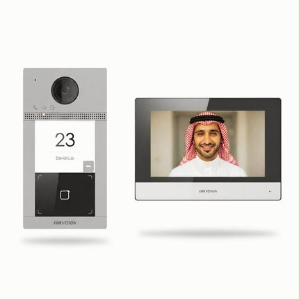 Hikvision 2MP IP Video Intercom Kit with 7-Inch Touchscreen & Wi-Fi – DS-KIS604-P(C)