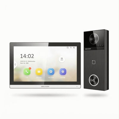 Hikvision 4MP IP Video Intercom Kit with 7-Inch Touchscreen, Wi-Fi & Bluetooth – DS-KIS610-P