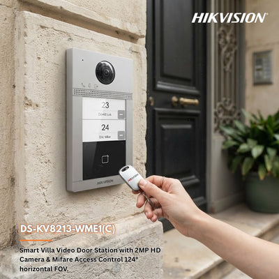 Hikvision 4MP IP Video Door Station with PIN, Card, Bluetooth & Wi-Fi – DS-KV6124-WBE1