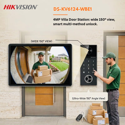 Hikvision 4MP IP Video Door Station with PIN, Card, Bluetooth & Wi-Fi – DS-KV6124-WBE1