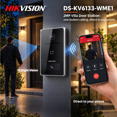 Hikvision 2MP IP Villa Door Station with Wi-Fi, Card Reader & Hik-Connect – DS-KV6133-WME1