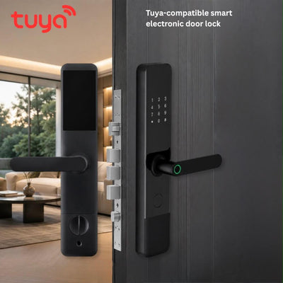 Tuya WiFi Smart Electronic Door Lock – Fingerprint, Card, Password & App Control