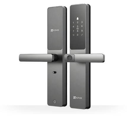 EZVIZ DL05 Smart Fingerprint Lock | 7-in-1 Keyless Entry Door Lock | Wi-Fi & Bluetooth | IP65 Weatherproof Front Panel | Supports Fingerprint, PIN, Card, Key & App Control | Smart Door Lock for Homes
