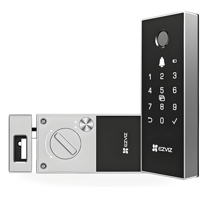 EZVIZ DL03 Smart Rim Lock | Wi-Fi Digital Door Lock with Multi-Method Keyless Entry | Remote App Control & Real-Time Alerts | Anti-Tamper Alarm & Anti-Peeping Codes | 2.4 GHz Wi-Fi Smart Lock for Apartments & Homes