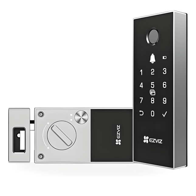 EZVIZ DL03 Smart Rim Lock | Wi-Fi Digital Door Lock with Multi-Method Keyless Entry | Remote App Control & Real-Time Alerts | Anti-Tamper Alarm & Anti-Peeping Codes | 2.4 GHz Wi-Fi Smart Lock for Apartments & Homes
