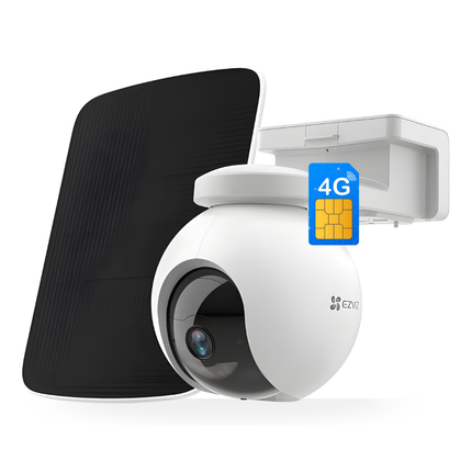 EZVIZ EB8/SP 2K Pan & Tilt 4G Battery Camera | Outdoor Wireless Security | Solar Panel Supported | 3MP Resolution | Motion Alerts | Two-Way Talk | Weatherproof