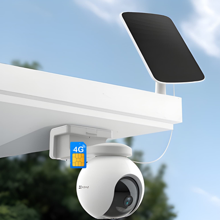 EZVIZ EB8/SP 2K Pan & Tilt 4G Battery Camera | Outdoor Wireless Security | Solar Panel Supported | 3MP Resolution | Motion Alerts | Two-Way Talk | Weatherproof