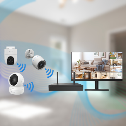 EZVIZ X5S 4-Channel Wireless NVR | Supports 5MP Cameras | Wi-Fi Recorder | Smart Motion Detection | HDMI Output | Remote Viewing