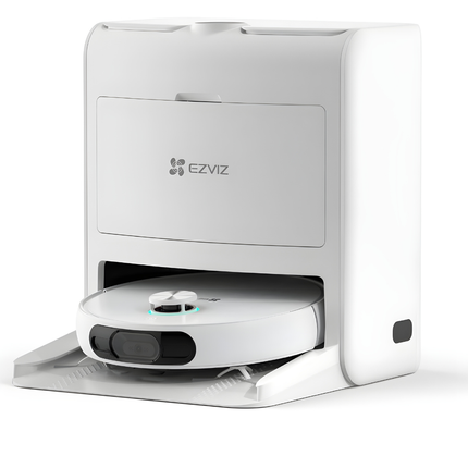 EZVIZ RS2 Robot Vacuum & Mop Combo | Self-Cleaning Base, Smart Mapping, 2-in-1 Powerful Suction & Mopping | Works with Alexa & Google Home | Automatic Dust & Water Management