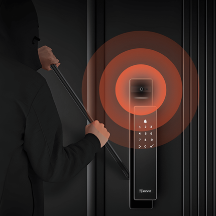 EZVIZ DL50VFS Smart Door Lock | Fingerprint, Keypad & App Control | Automatic Locking | Anti-Tamper Security | Waterproof & Durable | Smart Home Door Lock