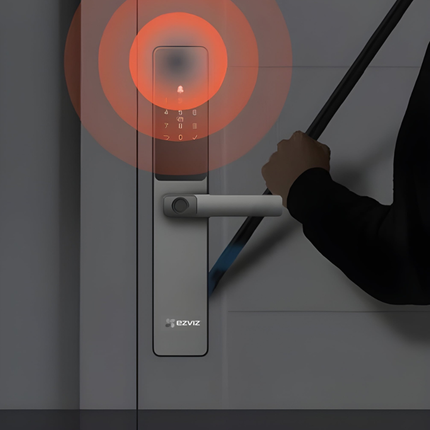 EZVIZ DL05 Smart Fingerprint Lock | 7-in-1 Keyless Entry Door Lock | Wi-Fi & Bluetooth | IP65 Weatherproof Front Panel | Supports Fingerprint, PIN, Card, Key & App Control | Smart Door Lock for Homes