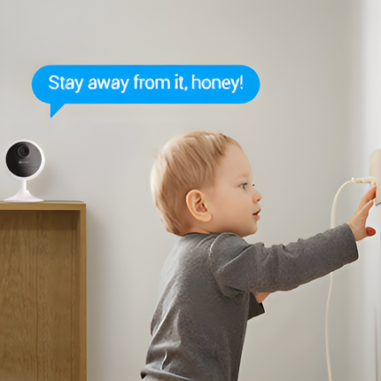 EZVIZ CB1 Wi-Fi Smart Home Battery Camera | 2MP Indoor Security Cam | Long-Lasting Battery | Two-Way Talk | Motion Detection | Works with Alexa & Google Assistant