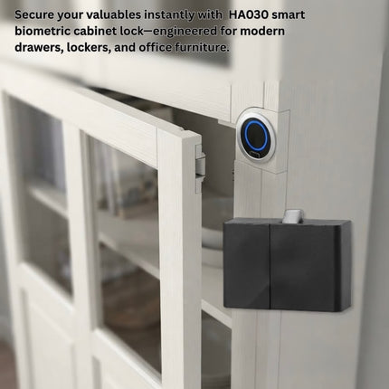 HA030 Biometric Fingerprint Cabinet Lock – Keyless Lock with Emergency USB Power