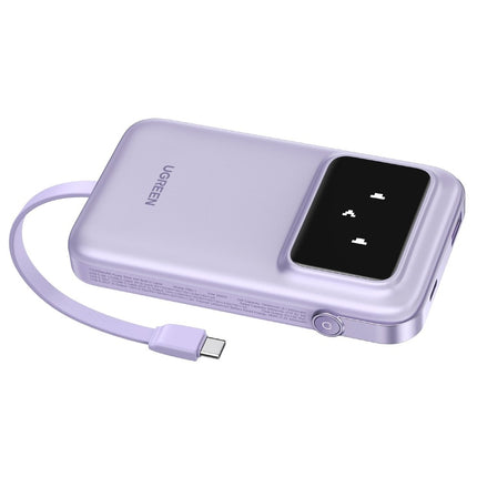 UGREEN Uno Power Bank 30W 10000mAh Purple with Built-in Cable | PB511 | 35604B