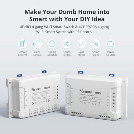 SONOFF 4CHPROR3 4-Gang Wi-Fi Smart Switch with RF Control (4/10)