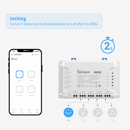 SONOFF 4CHPROR3 4-Gang Wi-Fi Smart Switch with RF Control (7/10)