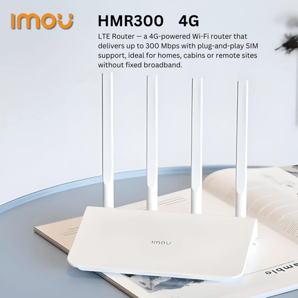 4G LTE Router | 300 Mbps Dual-Band Wi-Fi | SIM Card 4G LTE & WAN Backup | 4 External Antennas
