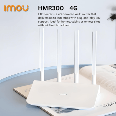 4G LTE Router | 300 Mbps Dual-Band Wi-Fi | SIM Card 4G LTE & WAN Backup | 4 External Antennas