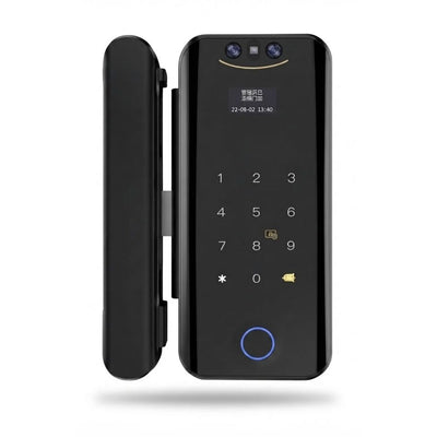 Tuya Wi-Fi Smart Glass Door Lock with Face Recognition, Fingerprint & App Control