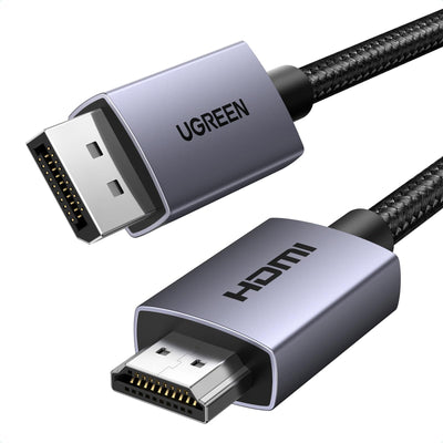 كابل يوجرين DisplayPort إلى HDMI بدقة 4K 30Hz أسود DP125