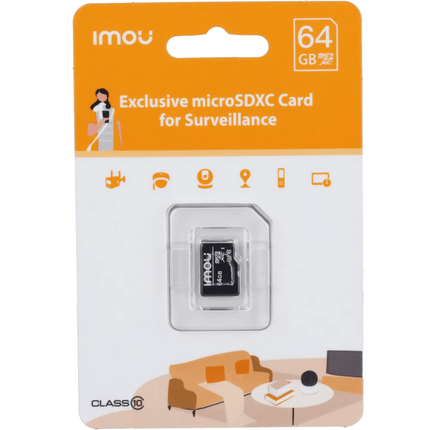 64GB SD Card | High-Speed Storage | Compatible with IMOU Cameras | Reliable Smart Home Recording