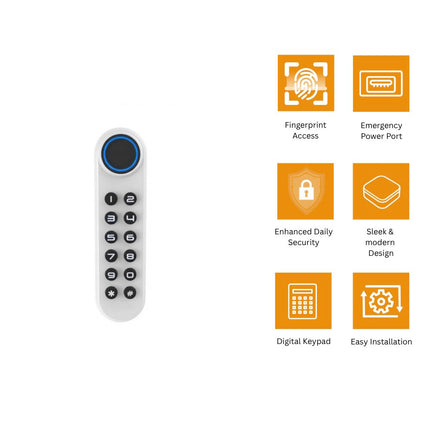 HA020 Smart Cabinet Lock with Fingerprint & Digital Keypad – Keyless Access