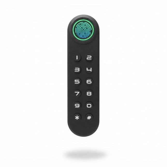 HA020 Smart Cabinet Lock with Fingerprint & Digital Keypad – Black