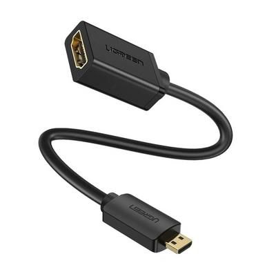 UGREEN Micro HDMI Male to HDMI Female Adapter Cable 22cm Black 20134