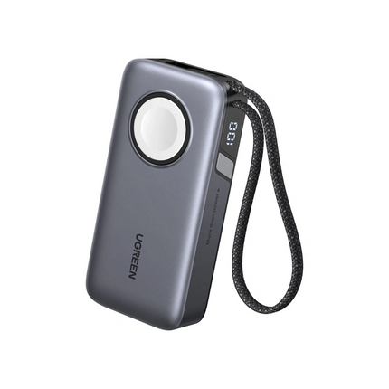 UGREEN Nexode 10000mAh 30W Power Bank with Apple Watch Charger and Built-in Cable PB527