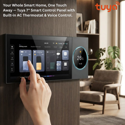 Tuya 7-Inch Smart Home Control Panel – Android Touchscreen with Zigbee Gateway & AC Thermostat