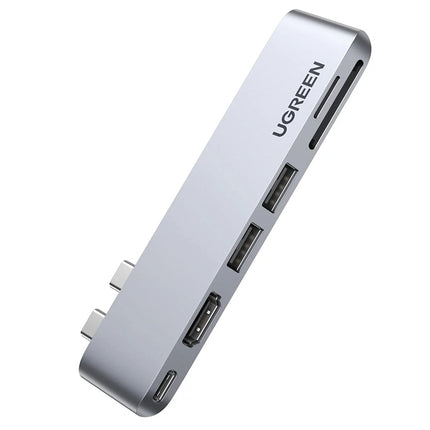 UGREEN 6-in-2 USB-C Multifunction Hub | Thunderbolt 3 + HDMI + 2 USB-A 3.0 + SD/Micro SD | USB-C Female Converter | CM380 | 80856
