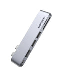 UGREEN 6-in-2 USB-C Multifunction Hub | Thunderbolt 3 + HDMI + 2 USB-A 3.0 + SD/Micro SD | USB-C Female Converter | CM380 | 80856