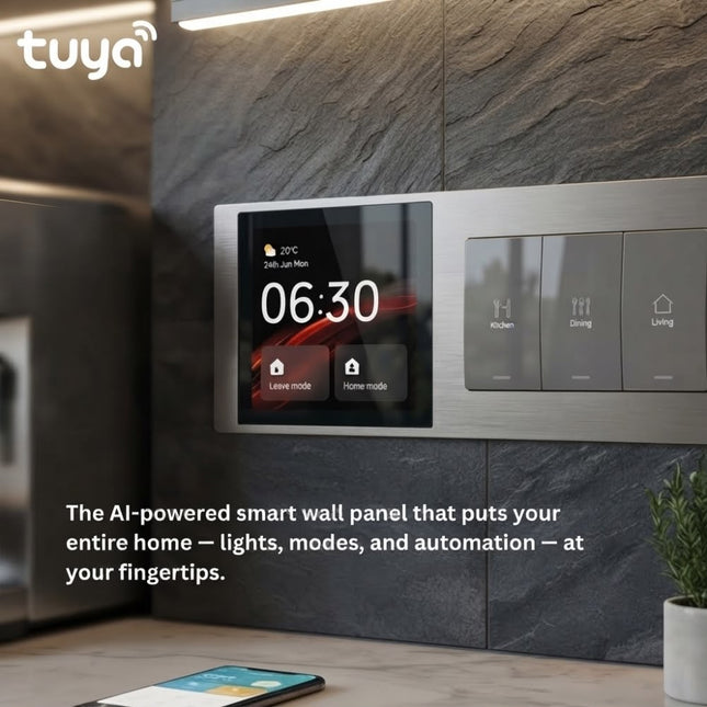 Tuya 4-Inch Smart Home Control Panel – Android Touchscreen with Alexa & Zigbee Gateway