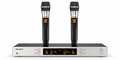 Hikvision Professional Dual Wireless Handheld Microphone System with UHF Receiver – DS-QAPMKHC2-2U