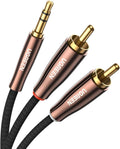 UGREEN 3.5mm to Two Male RCA Stereo Audio Adapter Braided Copper Case AUX Cable | AV170