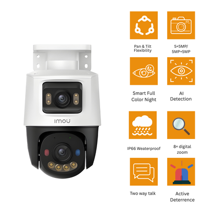 IPC-PS70FP Series IMOU 6/10MP PoE Outdoor PT Security Camera | Pan & Tilt Surveillance | Ultra HD Video | AI Motion Detection | Night Vision | Two-Way Audio | Weatherproof IP Camera | Smart Home Monitoring