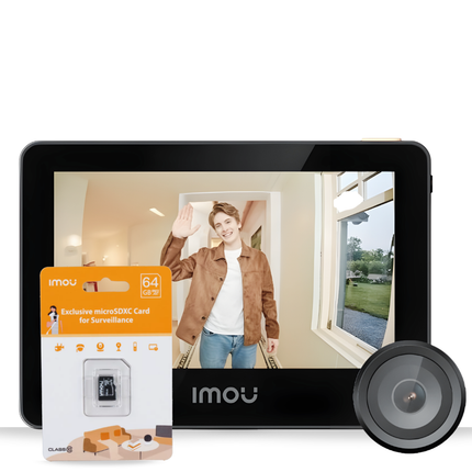 كاميرا عين باب ذكية بشاشة ملونة 4.3 بوصة وواي فاي ثنائي النطاق مع وضع AOV IMOU Door Viewer