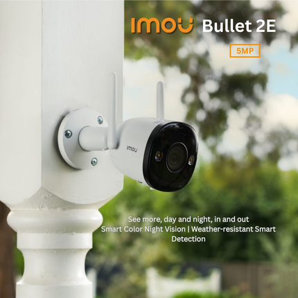 IMOU Bullet 2E 5MP Outdoor Wi-Fi Camera | Smart Home Security | Night Vision | Motion Detection | Two-Way Audio