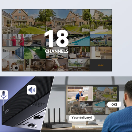 IMOU N118W 18CH Network Video Recorder (NVR) | Wi-Fi Security System | Smart Surveillance | Remote Monitoring