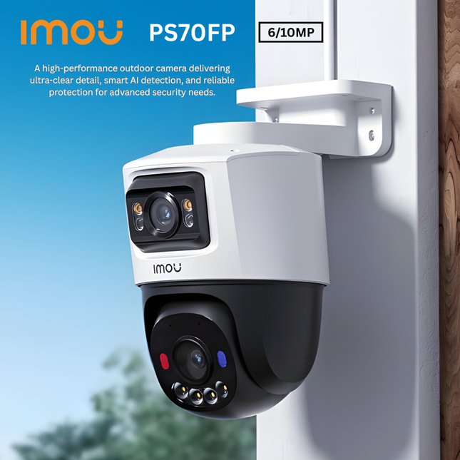 IPC-PS70FP Series IMOU 6/10MP PoE Outdoor PT Security Camera | Pan & Tilt Surveillance | Ultra HD Video | AI Motion Detection | Night Vision | Two-Way Audio | Weatherproof IP Camera | Smart Home Monitoring