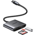 يوجرين قارئ بطاقات ذاكرة USB-C إلى SD/TF مع USB 2.0 بهيكل من سبائك الألومنيوم | CM387 | 80798
