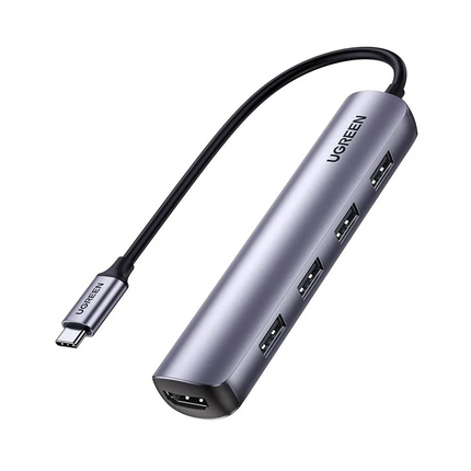 موزّع يوجرين 5 في 1 بمنفذ USB-C فائق النحافة مع HDMI | CM417 | 20197